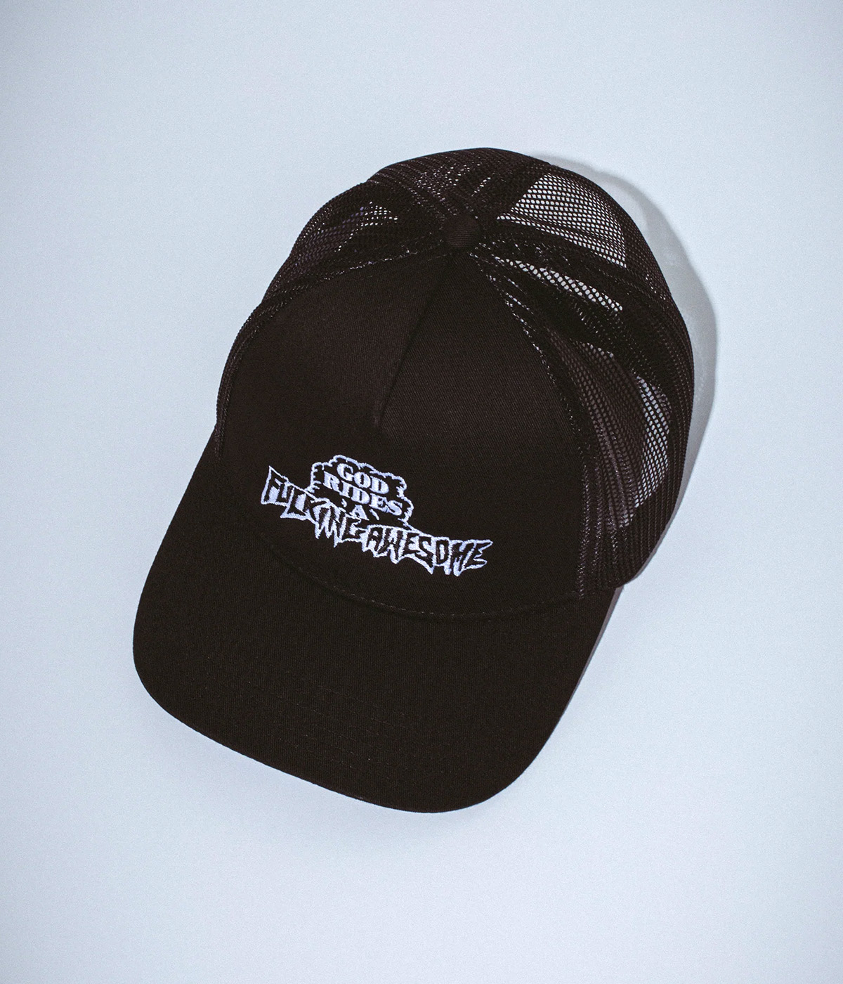【FUCKING AWESOME】GOD RIDES FA TRUCKER HAT GREY/BLACK God rides FA Trucker Hat – Fucking Awesome Japan
